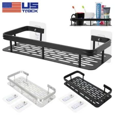 Wall Mount Bathroom Shower Caddy Shelf Rack Storage Basket for Shampoo Soap USA