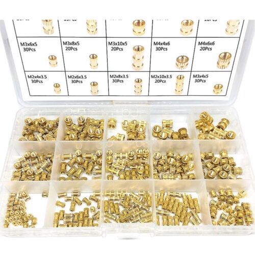 Brass Nut Kit for Mobile Phones Laptops and More M2 M3 M4 M5 Sizes (330pcs) - Afbeelding 1 van 11