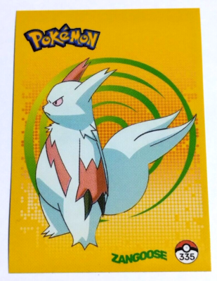 2024 POKEMON Premium Collection Sticker #335 ZANGOOSE Hoenn Chile