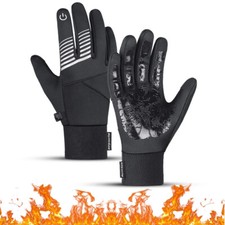 Mens Winter Thermal Warm Windproof Ski Snowboarding Driving Work Gloves Mittens