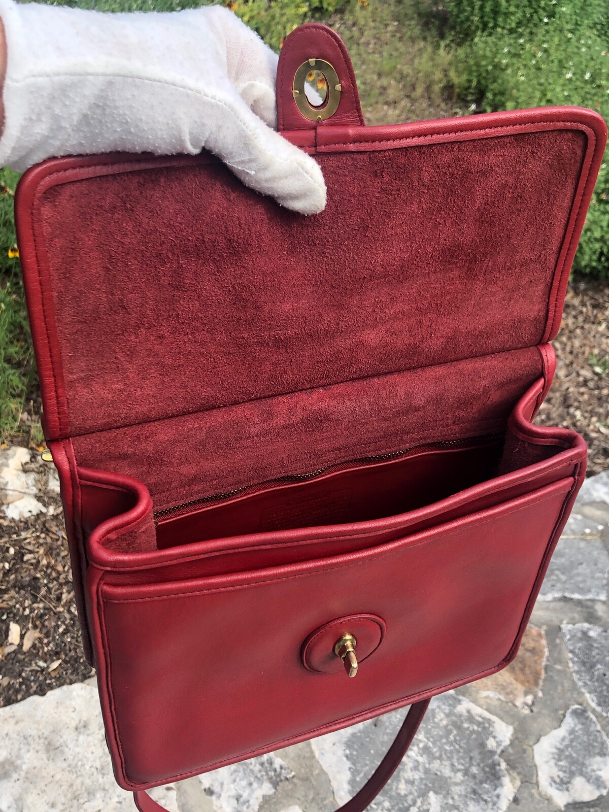 Vintage Coach RED Willis 9927 Crossbody Shoulder Satc… Gem