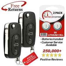2 For 2000 2001 2002 2003 2004 2005 Audi S4 Keyless Entry Flip Remote Key Fob