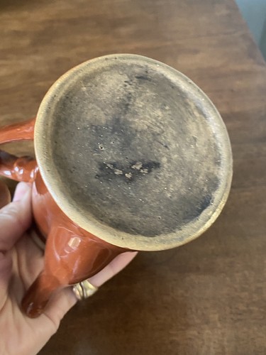VINTAGE gres marrón chocolate caliente o cafetera 1 1/2 pinta casa de campo rústica - Imagen 8 de 10