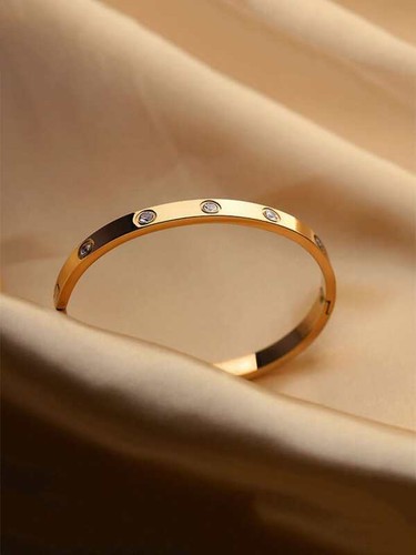 Pulseras de Oro 10K Joyería Fina de Moda y Regalos Para Mujer Brazalete T92 - Picture 2 of 6
