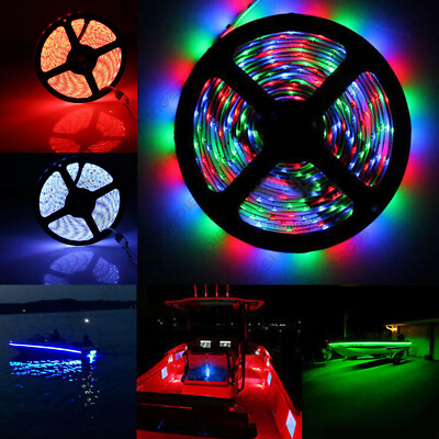 #ad RGB LED Boat Light Deck Waterproof 12v Bow Trailer Pontoon Lights Kit Marine $11.31