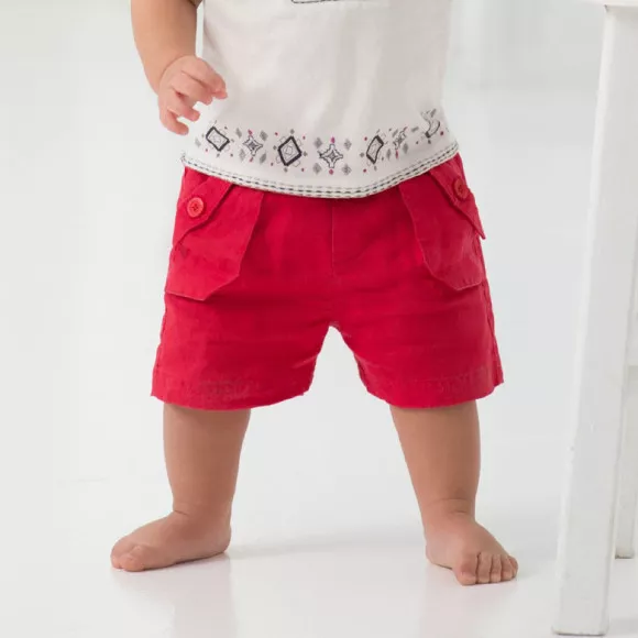 Linen top shorts toddler
