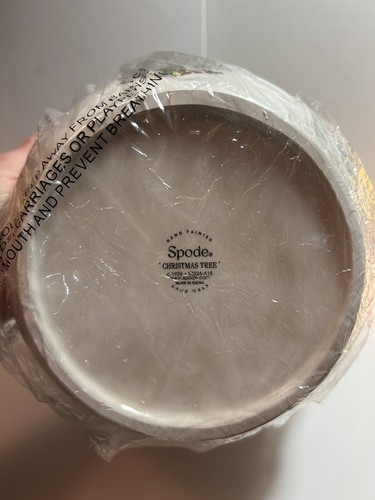 NIB NEW Spode Christmas Tree Santa Claus Nut Bowl Ceramic Holiday Decor Box - Picture 9 of 15