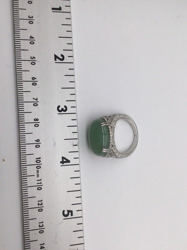 ANILLO PATRIMONIAL PLATA ESTERLINA 925 CIRCONITA JADE JUDITH RIPKA TALLA 7,5 RARO - Imagen 4 de 7