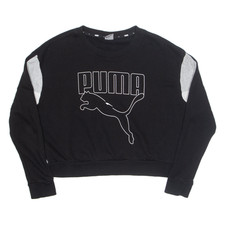 PUMA Cropped Womens Sweatshirt Black S