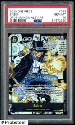 PSA10 サボ コミパラ OP04-083 2023 One Piece OP04 EN Manga Alternate Art #083 Sabo PSA 10 GEM