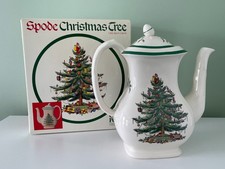Spode CHRISTMAS TREE 1987 Coffee Pot New In Box England Porcelain UNUSED