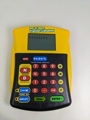 Educational Insights See 'n' Solve Fraction Calculator Math Learning Tool Tested