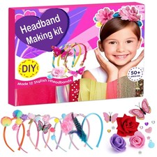 Headband Making Kit for Girls, DIY Hair Accessories Craft Set Small, colorful
