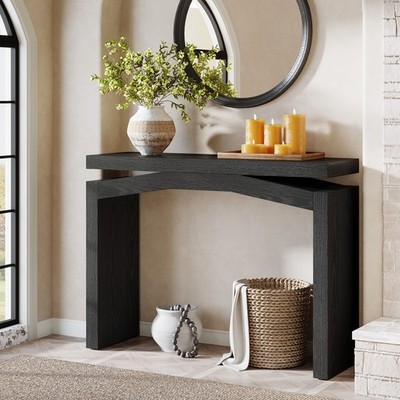 40-Inch Wooden Console Table for Entryway, Farmhouse Sofa Console Behind Couch