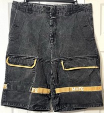 Vtg Marithe M FG Shuttle Tape Jean Shorts Jorts Francois Girbaud Black 40x14