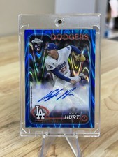 2024 TOPPS CHROME UPDATE AC-KHU KYLE HURT AUTO RC DODGERS BLUE REFRACTOR /150