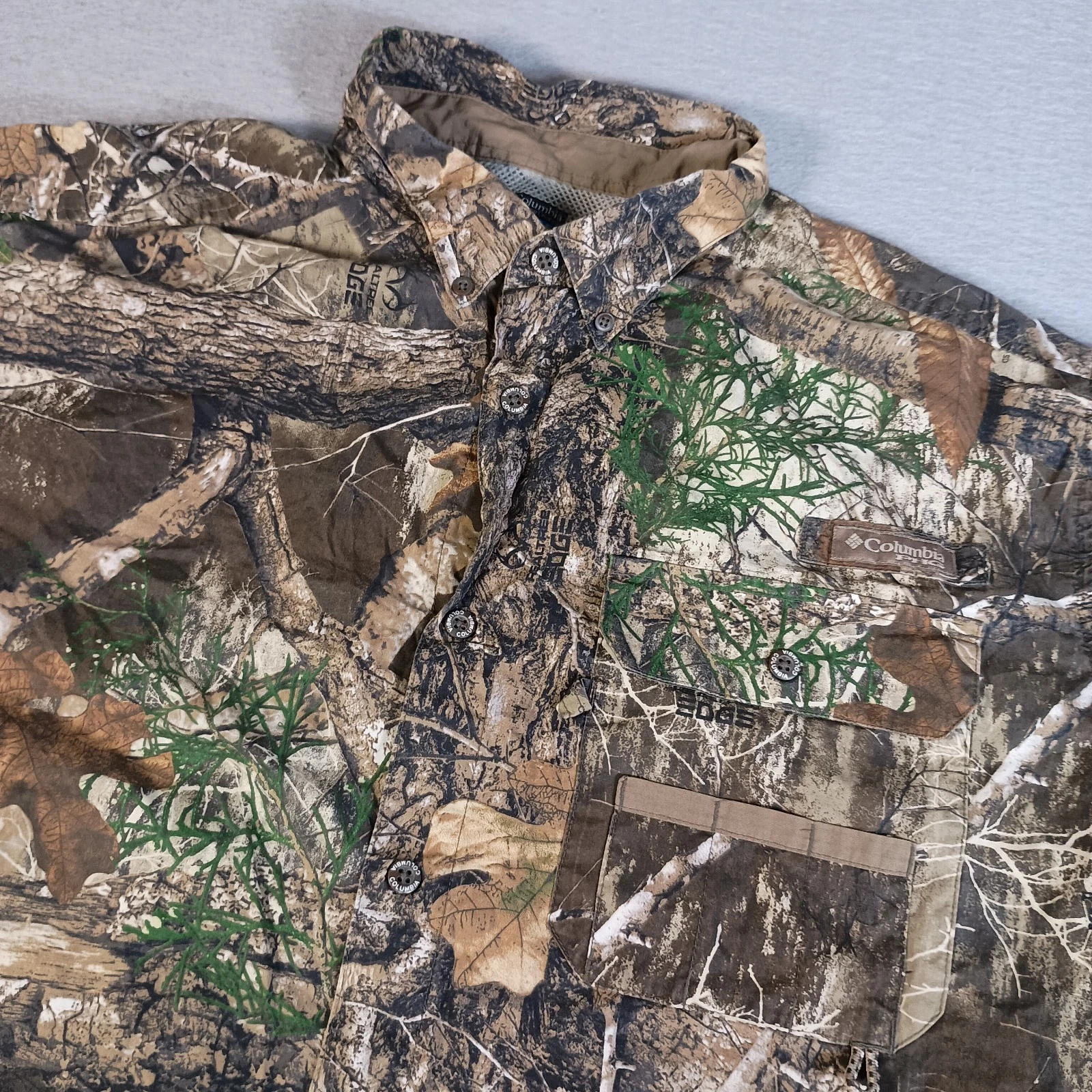 Columbia PHG Men's Size XXL Camouflage Hunting Outdoor Camping Pocket Shirt