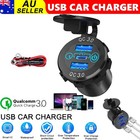 1-2X  PD Type C Dual USB Car Charger QC 3.0 Charger 12V 24V Power Outlet Socket