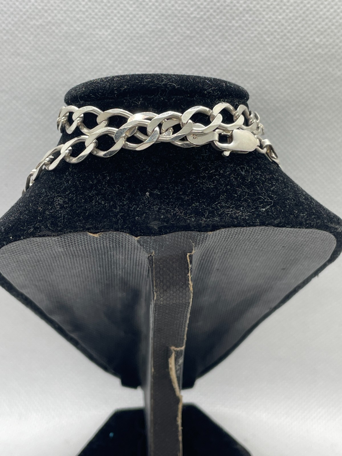 SOLID STERLING SILVER FLAT CURB LINK NECKLACE 18.… - image 5