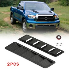 2pcs Carbon Fiber Hood Vent Scoop Louver Cover Air Flow Intake For Toyota Tundra 2pcs Carbon Fiber Hood Vent Scoop Louver Cover Air Flow Intake For Toyota Tundra
