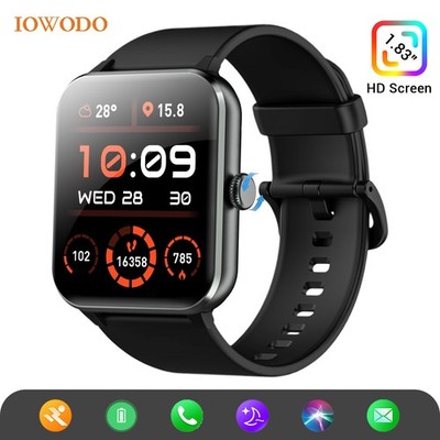 Smartwatch Damen Herren mit Telefonfunktion Fitnessuhr Schrittzähler Uhr SpO2 DE