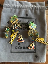 Lunch At The Ritz DON'T FORGET TO WRITE clip Earrings