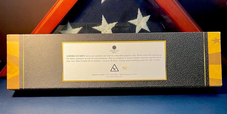 RARE🔥24k Gold American Eagle Liberty Coin Bowie Knife - Limited/9999💎NIB CoA - Image 3 of 4