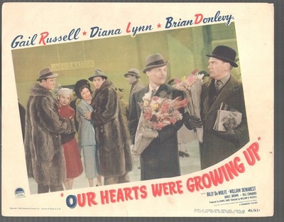 Our Hearts Were Growing Up 11''x14'' Lobby Card Brian Donlevy Diana Lynn