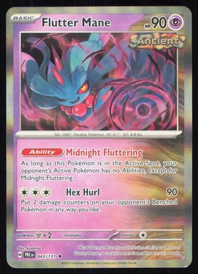 Flutter Mane PRE SV: Prismatic Evolutions #043/131 Rare Holo NM