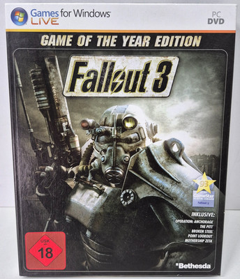 Fallout 3: Game Of The Year Edtition - PC - DVD-ROM - Big Box - USK18 - mit OVP