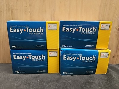 Easy Touch Pressure Activated Safety Lancets Sterile 31 Gauge 100 Ct x4
