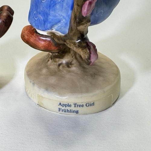 Vintage Hummel Apple Tree Boy & Girl 141 3/0 142 3/0 Figure Set 4" TMK-6 Signed - Picture 7 of 11