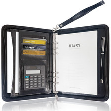 Cartella Portadocumenti A5 Pelle Di Cerniera Chiusura Con Cerniera Unisex per Uf