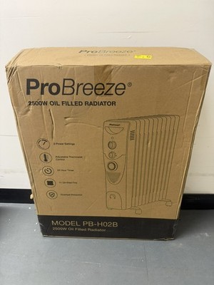 Pro Breeze 2500W ölgefüllter Elektroheizkörper - tragbare Heizung - Timer - Sicherheit