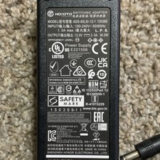 HOIOTO 12V 3A AC/DC Adapter ADS-65LSI-12-1 12036E, 3.3M Cable, Black, US Plug