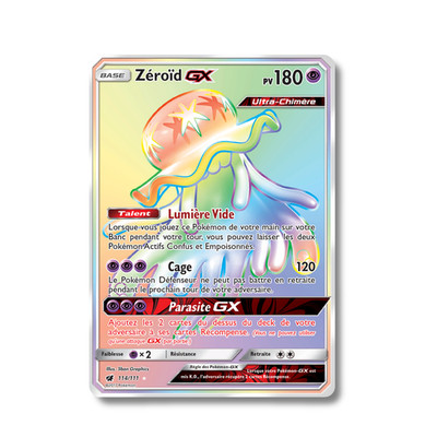 Pokemon Karte Französisch - Zeroid GX Rainbow 114/111 - SL Invasion Carmin