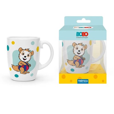 Trötsch Bobo Siebenschläfer Kindertasse blau Geschenktasse aus Porzellan | 1 S.