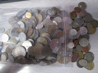 Mixed Lot of Foreign International World Coins 5lb Bag