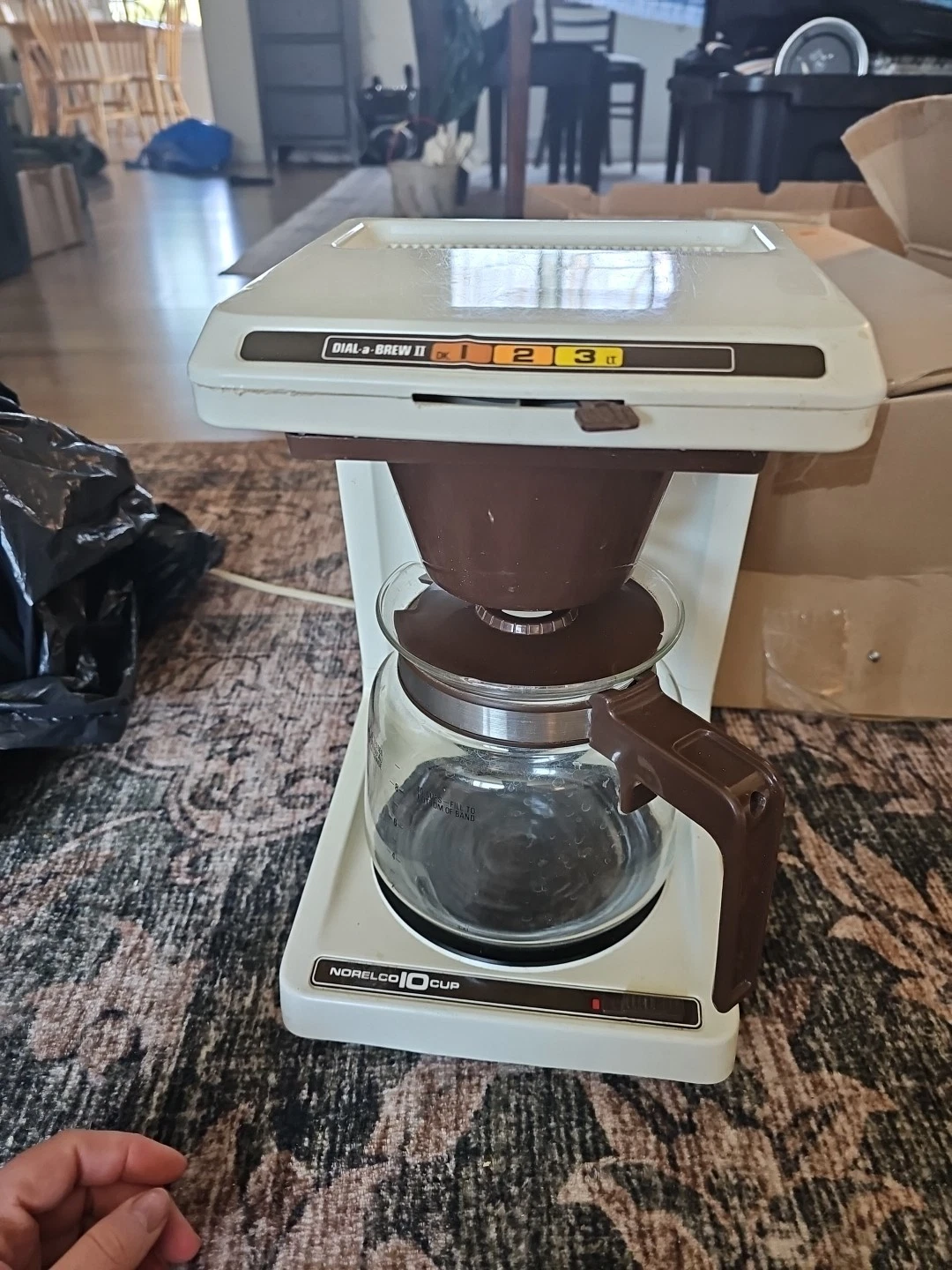 Vintage Norelco Coffee Maker Dial-A-Brew II 10 Cup Drip HB5185
