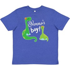 Inktastic Nonnas Boy Grandson Dinosaur Youth T-Shirt Nonna Dino Grandkids Boys
