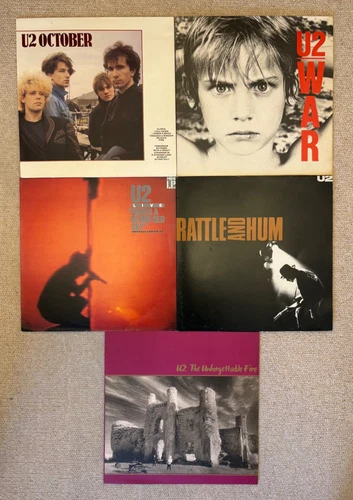 *U2* *5 X LP* *VINYL RECORD* *COLLECTION* *JOB LOT* *WAR* *OCTOBER*