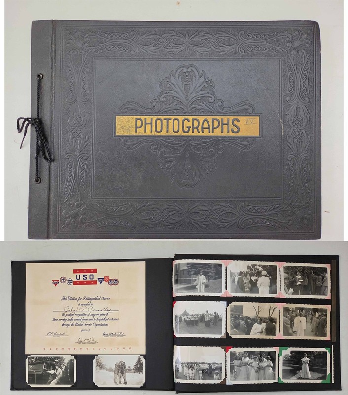 c1940-80s antique JOHN P CONNOLLY estate PHOTO ALBUM woburn ma FAMILY POLITICS
