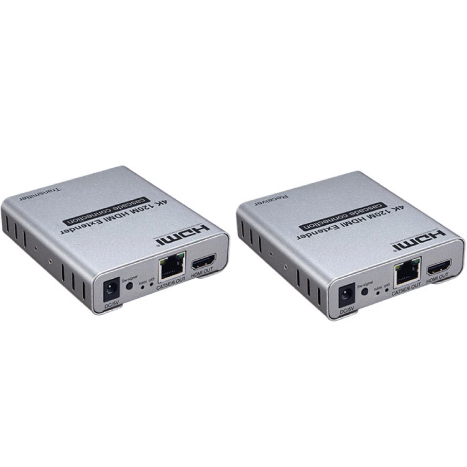4K 120M HDMI Extender Cascade Connection over Cat5e/6 RJ45 Cable HDMI Splitter y - Image 4 of 4