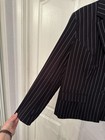 BONPRIX Black Blazer w/ White Pin Stripes, Slight Shoulder Pads, Size 14, NWOT — photo 8