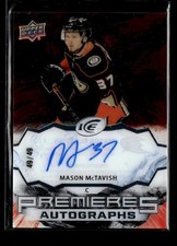 2021-22 Upper Deck Ice Premiere Autographs Rookie AUTO Mason McTavish /49