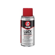 Lock Lubricant Spray, 12 Count, Low Viscosity, Metal Wood Plastic Use