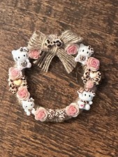 Hello Kitty wreath Miniature dollhouse 1:12 Scale