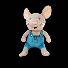 Kohls Cares 2015 Plush IF YOU GIVE A MOUSE A COOKIE Blue Overalls ~ EUC