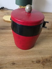 Vintage Isolierbehälter / Eiswürfelbehälter 60er/70er Jahre – Retro Rot/Schwarz