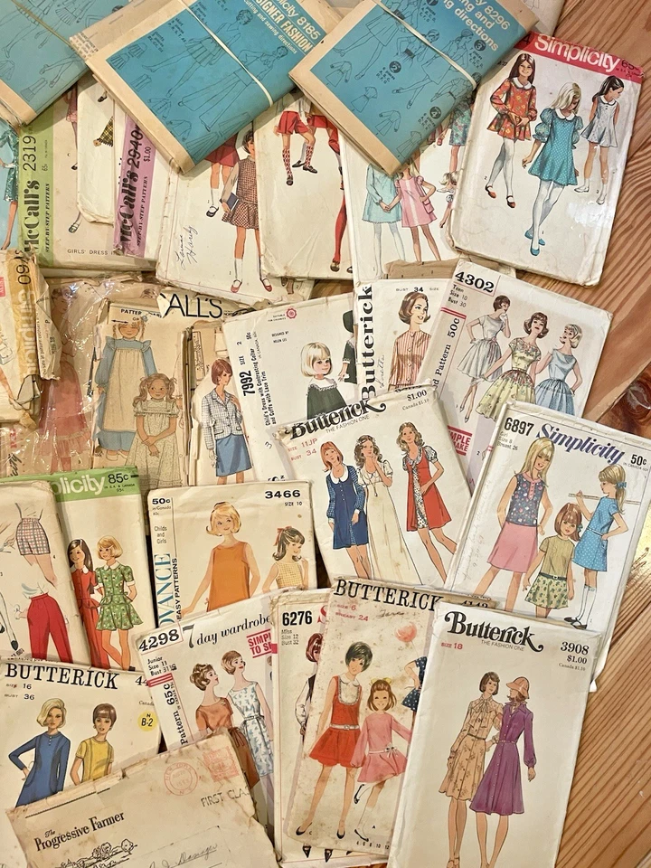 Lote de 51 patrones vintage de 6 libras de patrones de costura de los años 60 Foto 3 de 4